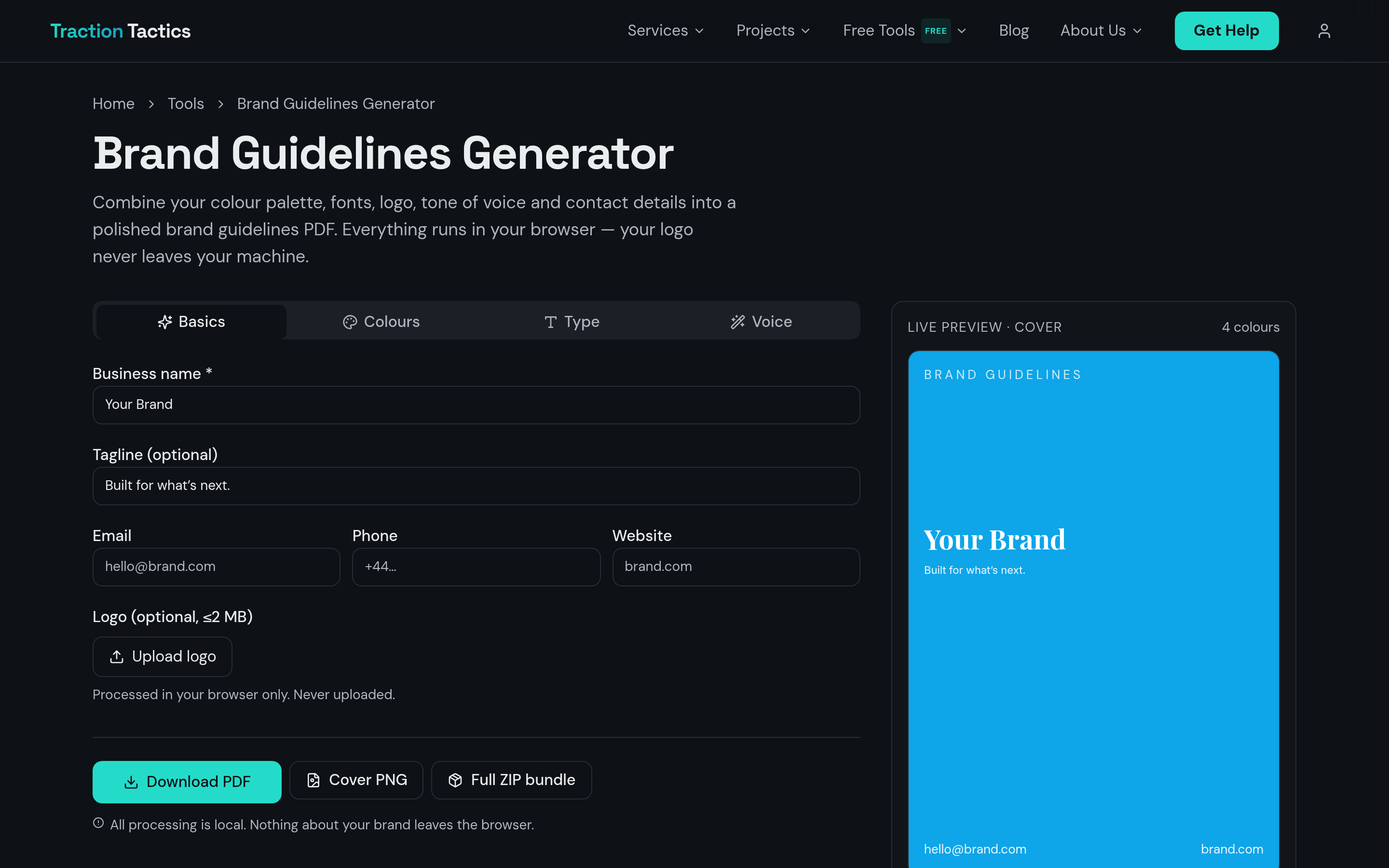 Brand Guidelines Generator