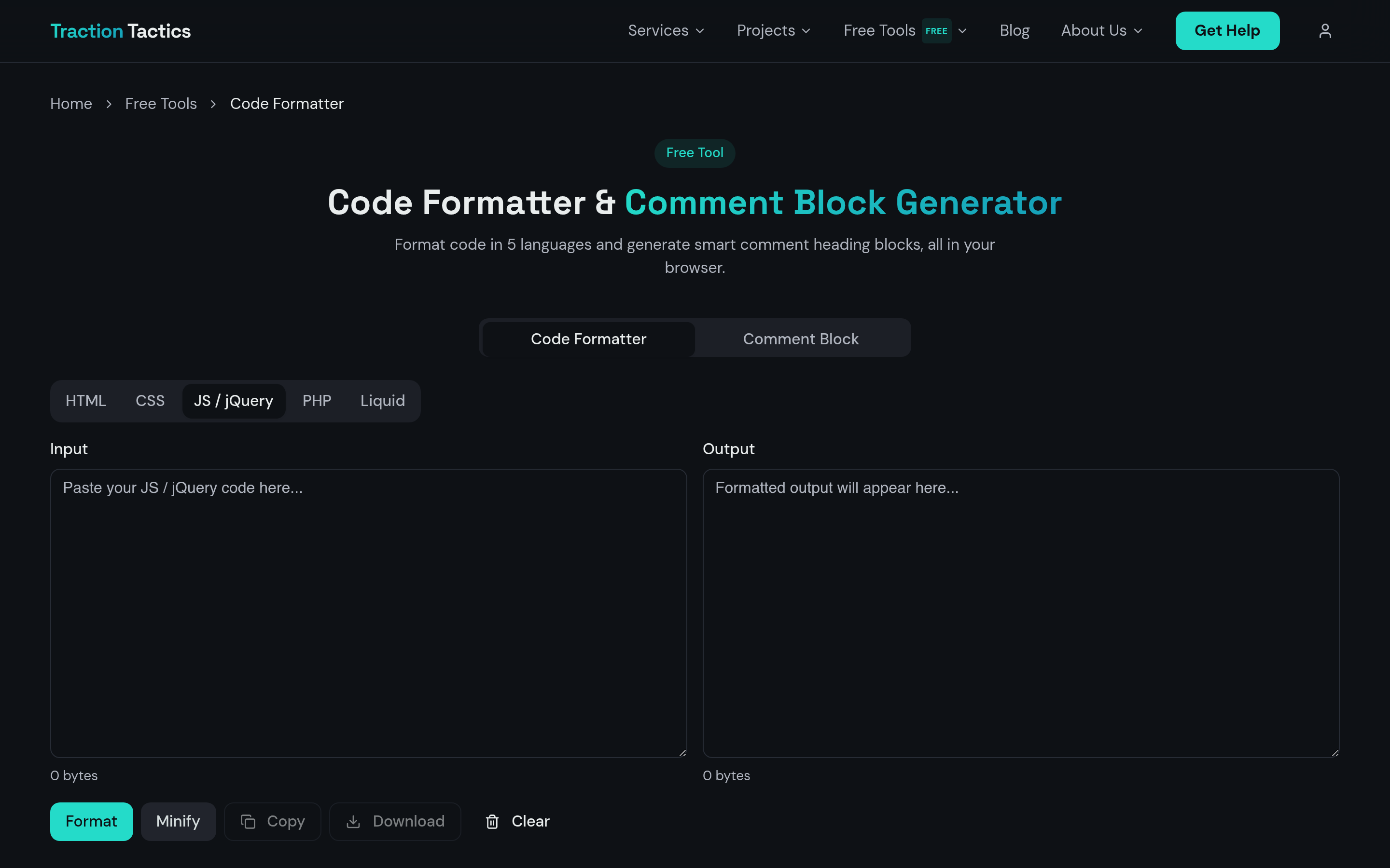Code Formatter & Comment Generator