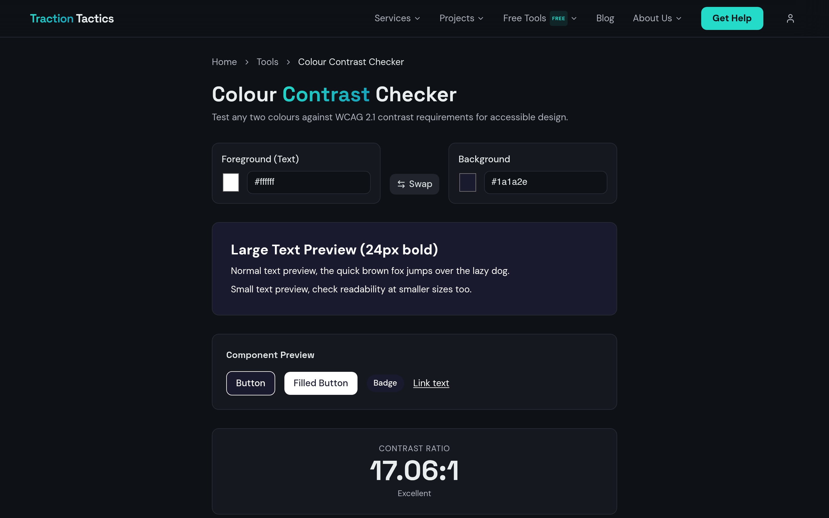 Colour Contrast Checker