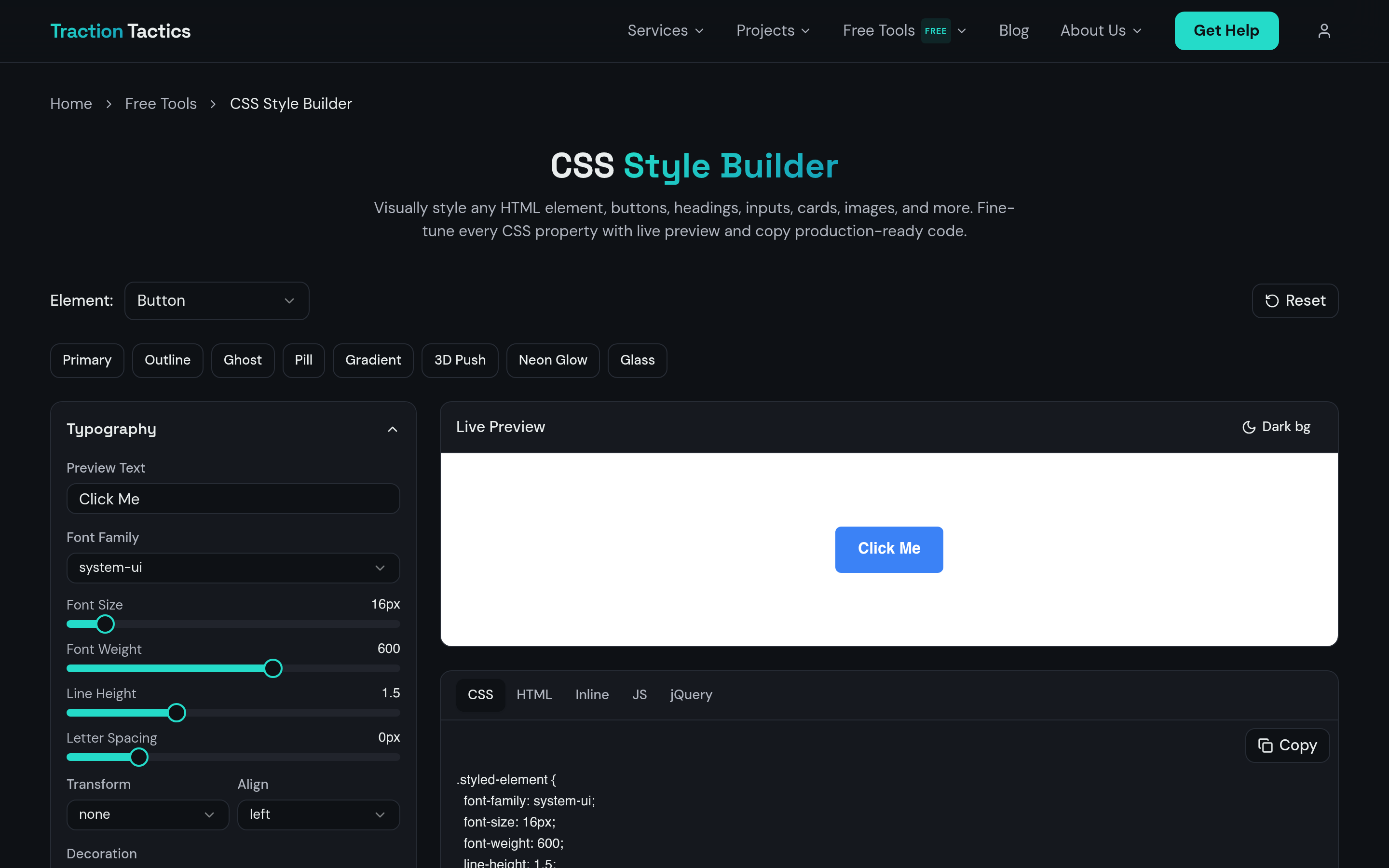 CSS Style Builder