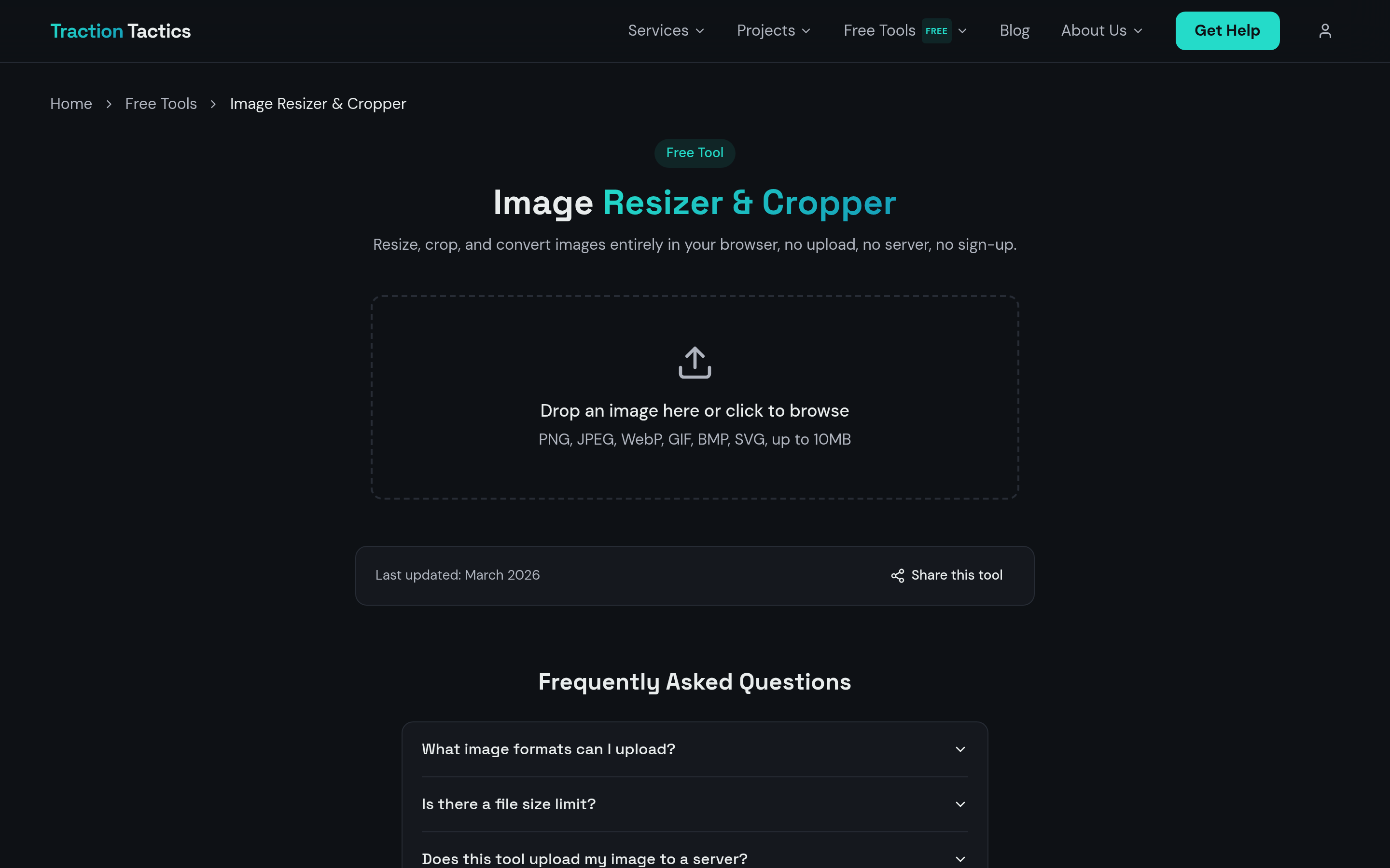 Image Resizer & Cropper