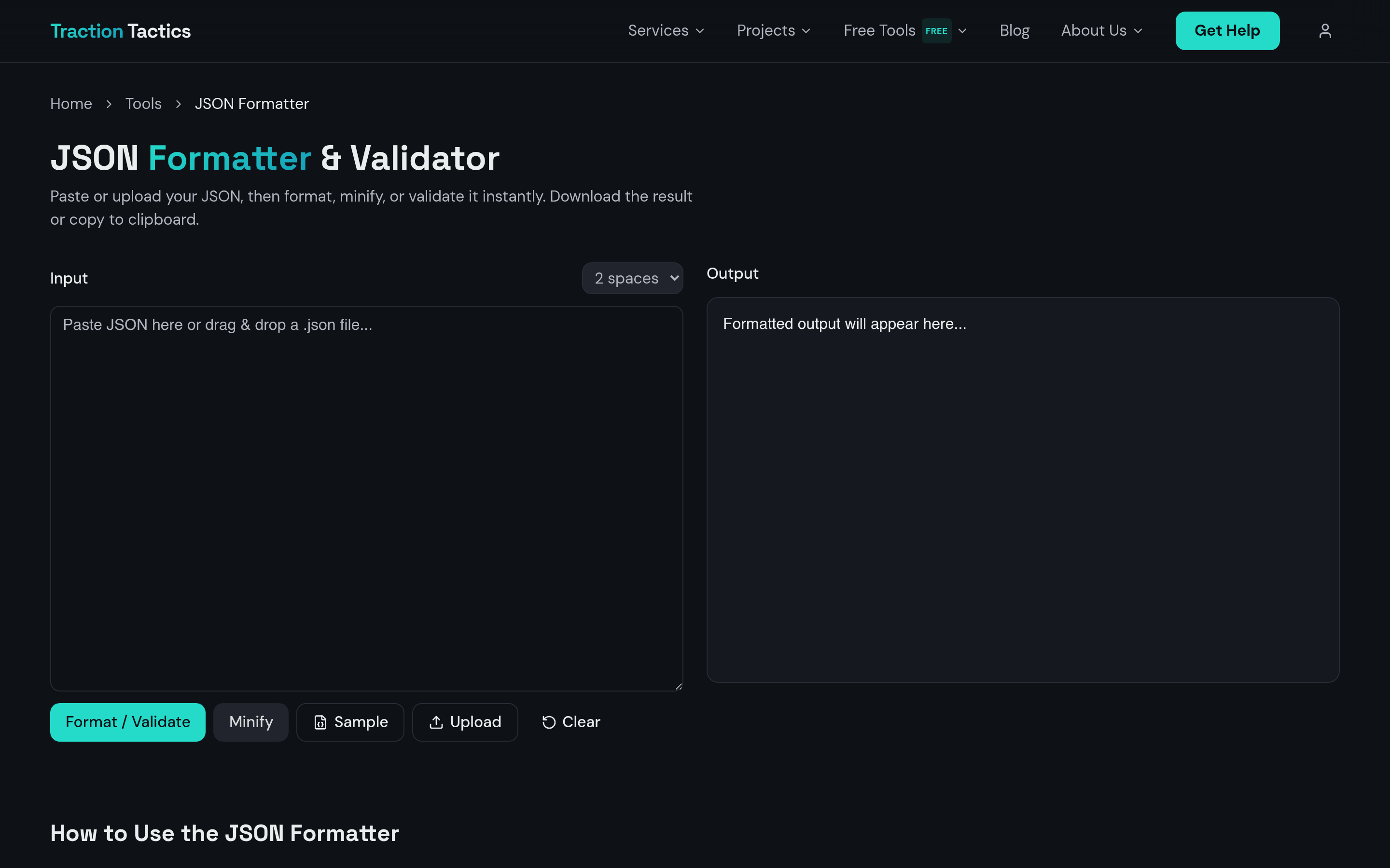 JSON Formatter & Validator