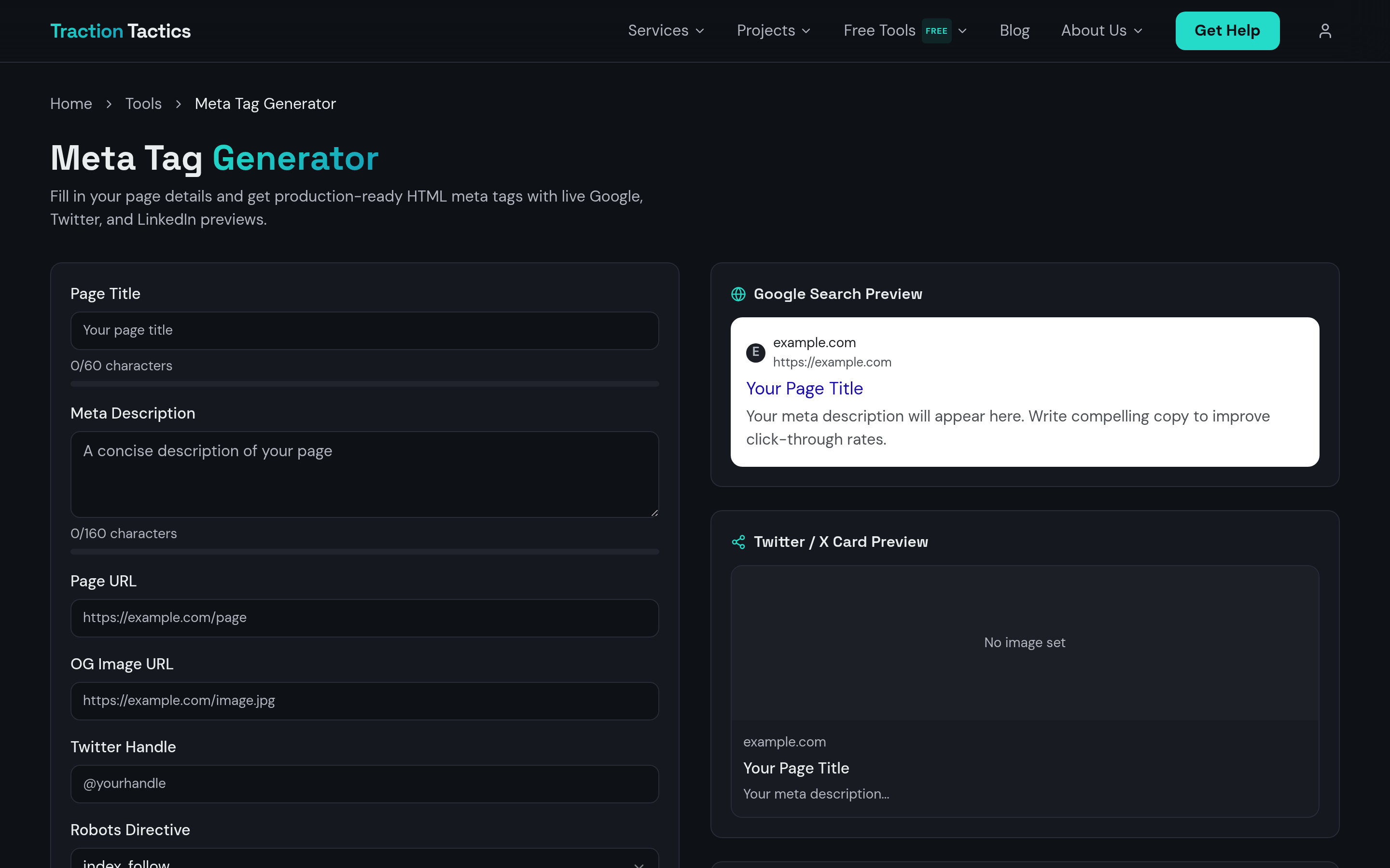Meta Tag Generator