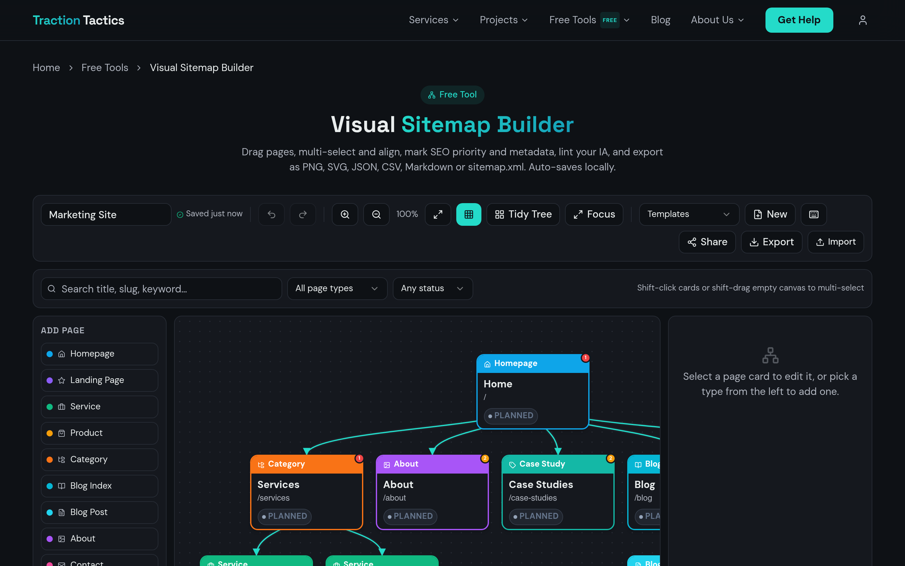Visual Sitemap Builder